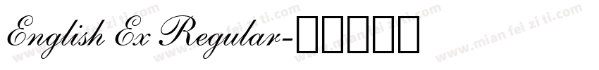 English Ex Regular字体转换
